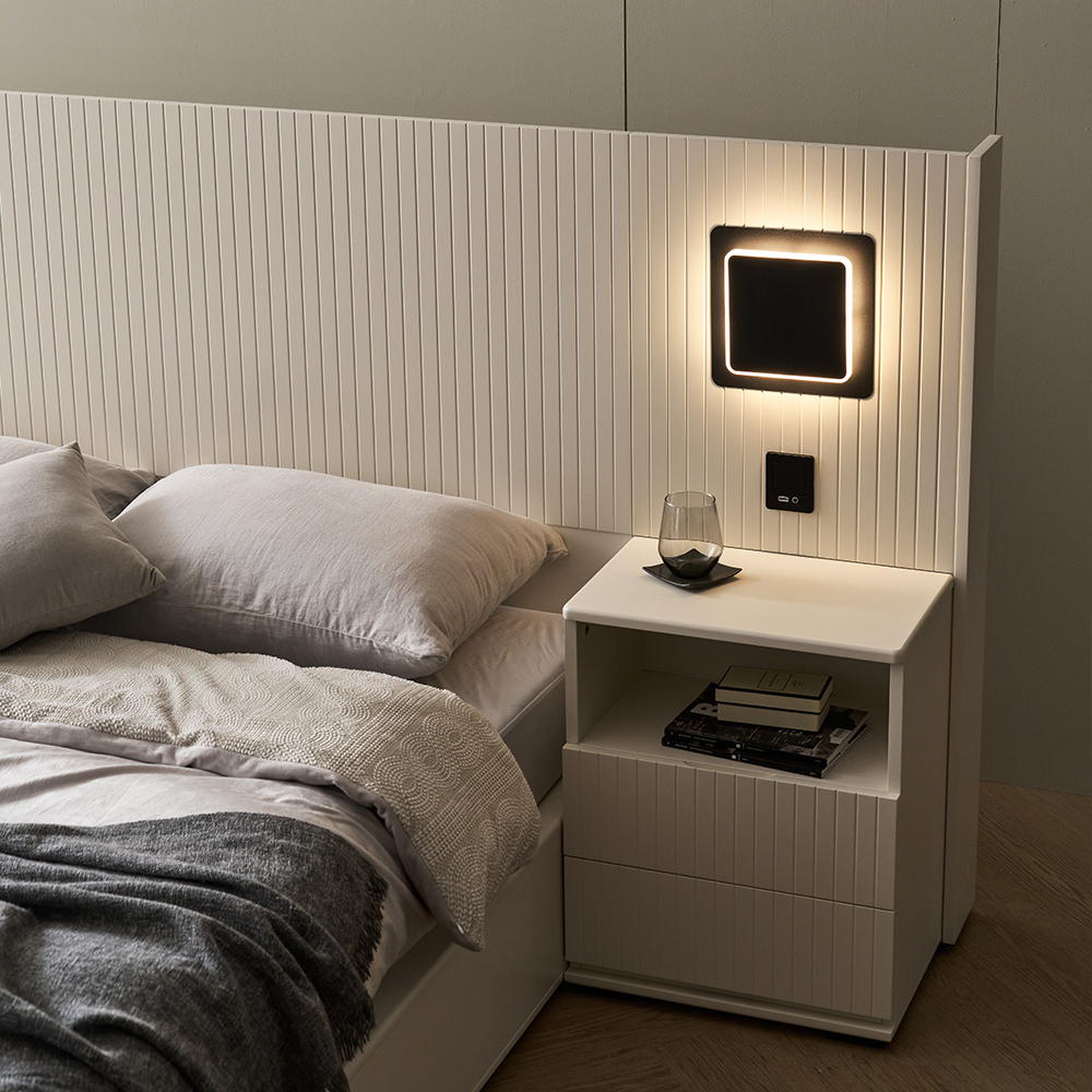 피아 신혼 부부 호텔 침대 원목 프레임 퀸 킹 사이즈 Q/K공용 국내생산