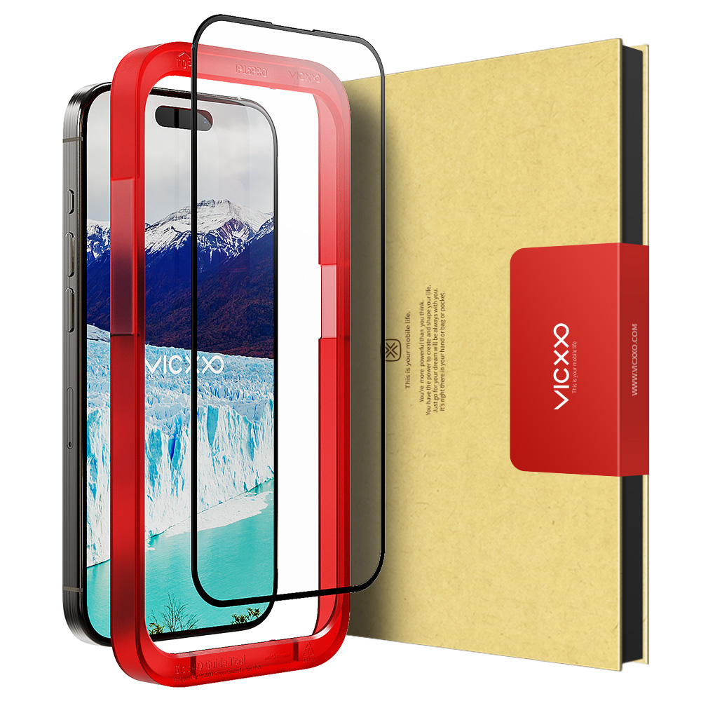 빅쏘 4D 풀커버 강화유리 필름 아이폰15 프로 맥스, 1매입