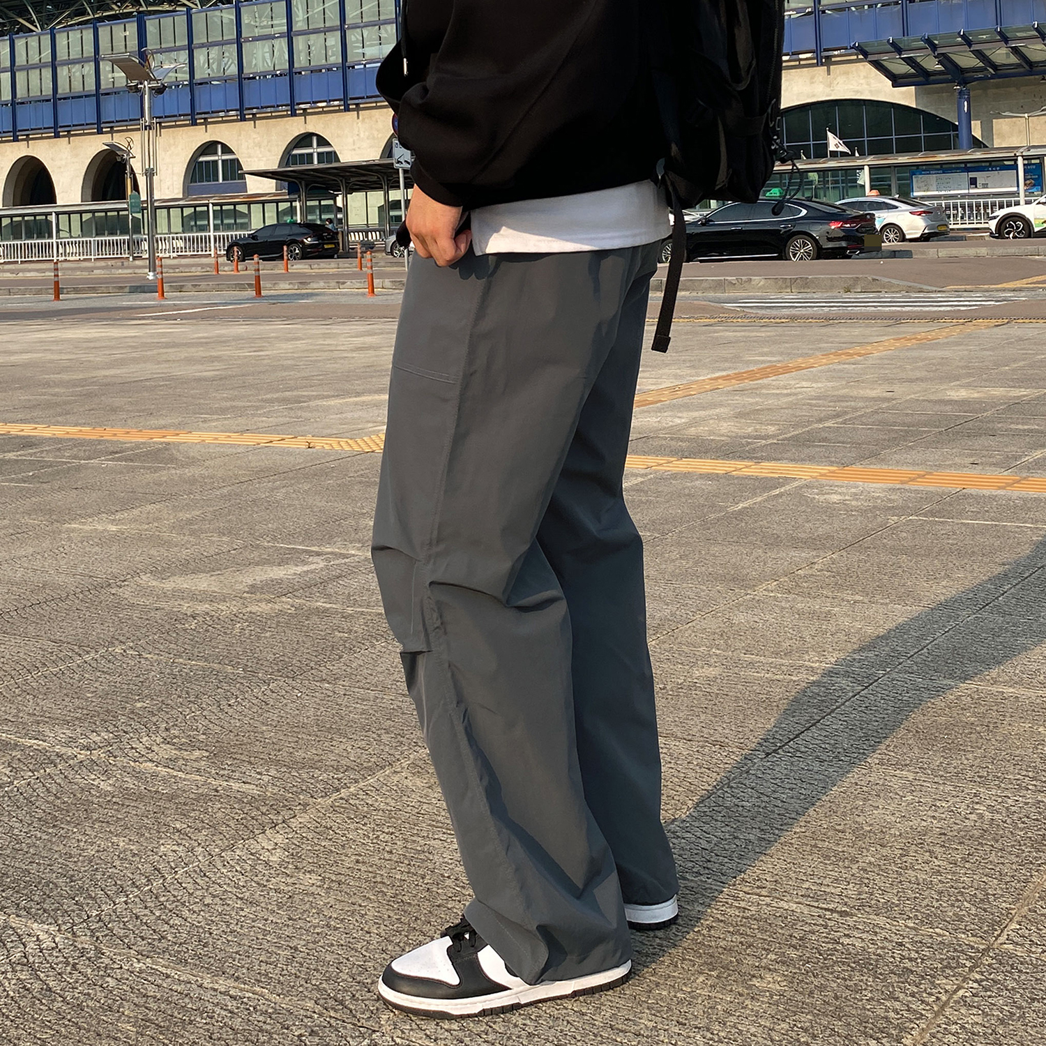 1+1 파라슈트팬츠 고프코어바지 남자와이드팬츠 - 상세 이미지 5