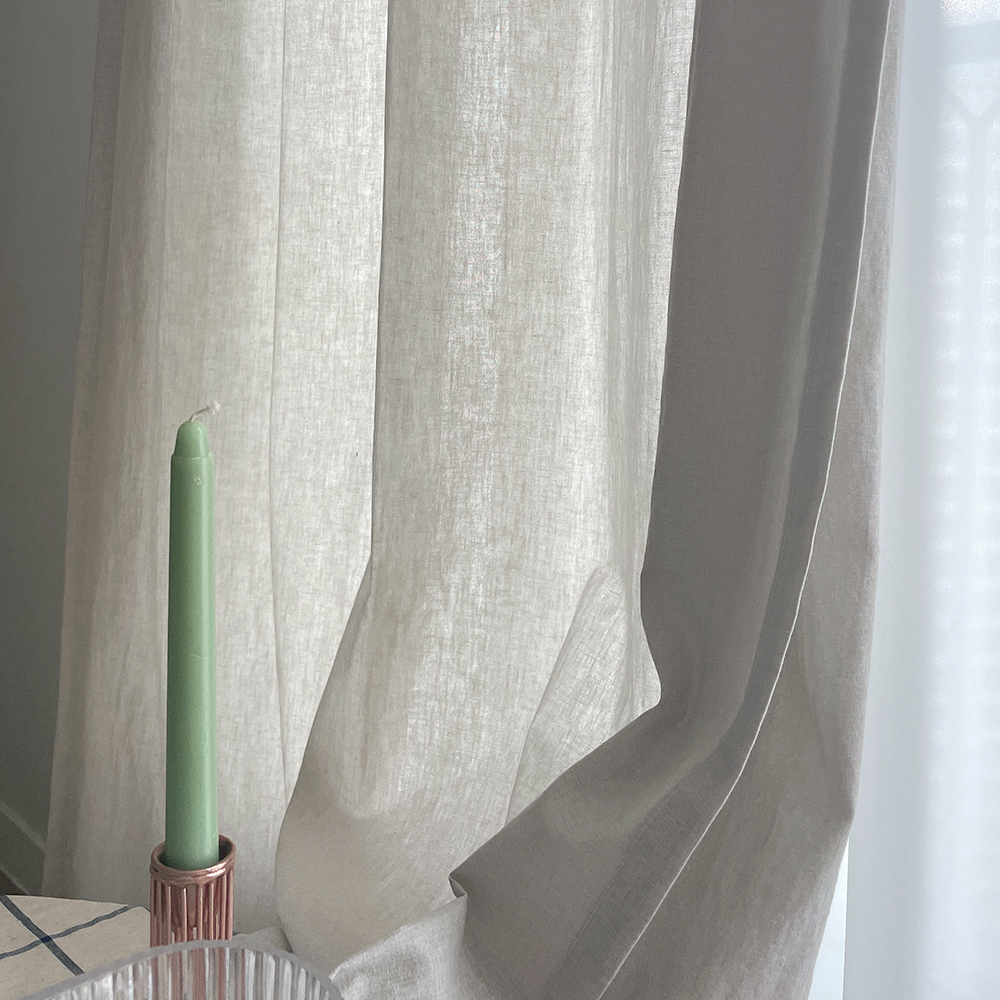 레트로 린넨 커튼 아이방 무지 작은방 빈티지 맞춤제작 여아 남아 커튼