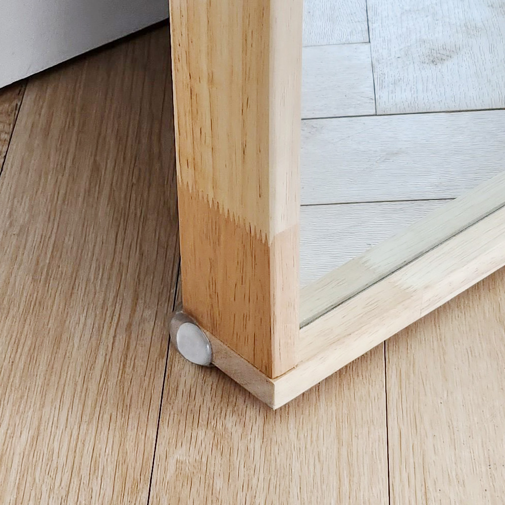와이드 스탠드 원목 전신거울 내추럴, 700x1700mm - 상세 이미지 5