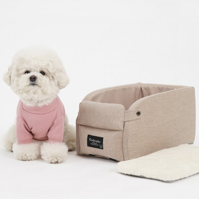 반려견카시트 강아지콘솔박스 고정용 애견카시트 양면이너쿠션