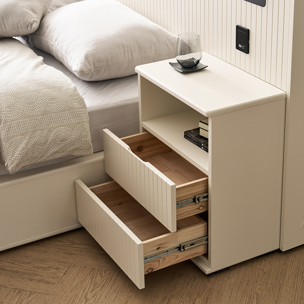 피아 신혼 부부 호텔 침대 원목 프레임 퀸 킹 사이즈 Q/K공용 국내생산