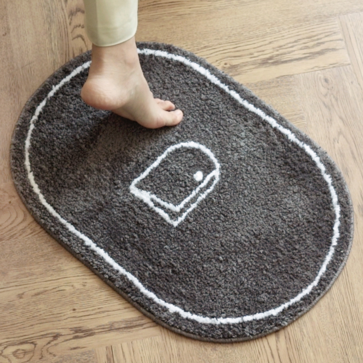 하루의공간 비해피 발매트 욕실 화장실 주방 현관 극세사 미끄럼방지 - 상세 이미지 5