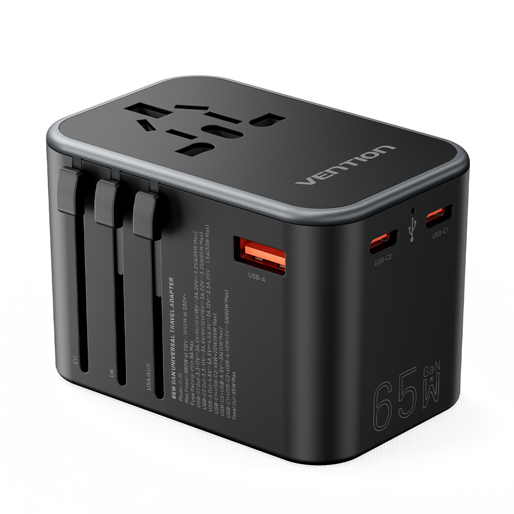 벤션 여행용 GaN PD 65W PPS 45W 고속충전기 멀티어댑터, FJDB0 - 상품 이미지