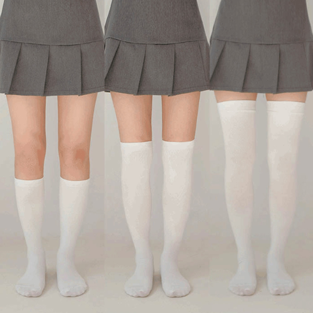 3기장 쫀쫀 압박 니삭스 반 스타킹 3color - 상세 이미지 3