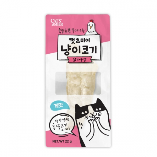 캣츠미어 냥이코기 고양이 통살 간식 닭가슴살 게맛, 22g, 24개 - 상품 이미지