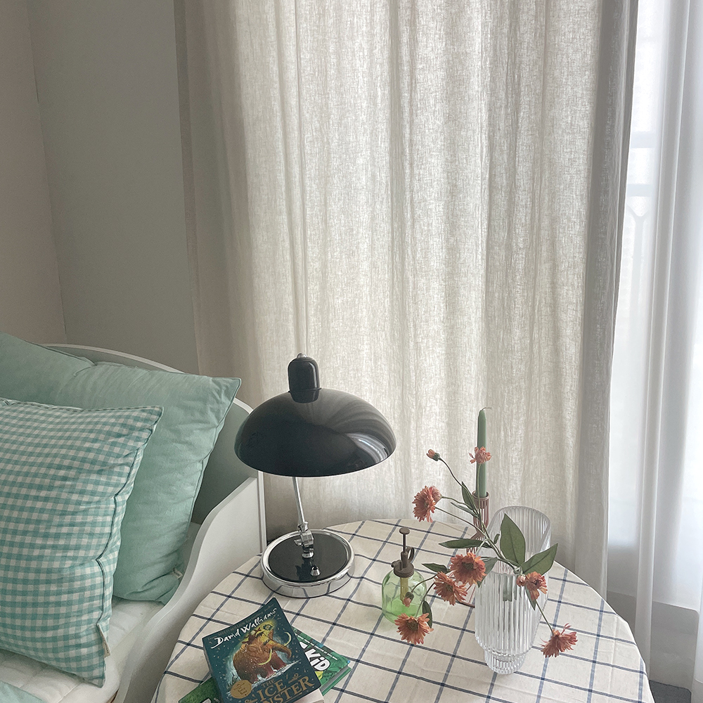 레트로 린넨 커튼 아이방 무지 작은방 빈티지 맞춤제작 여아 남아 커튼