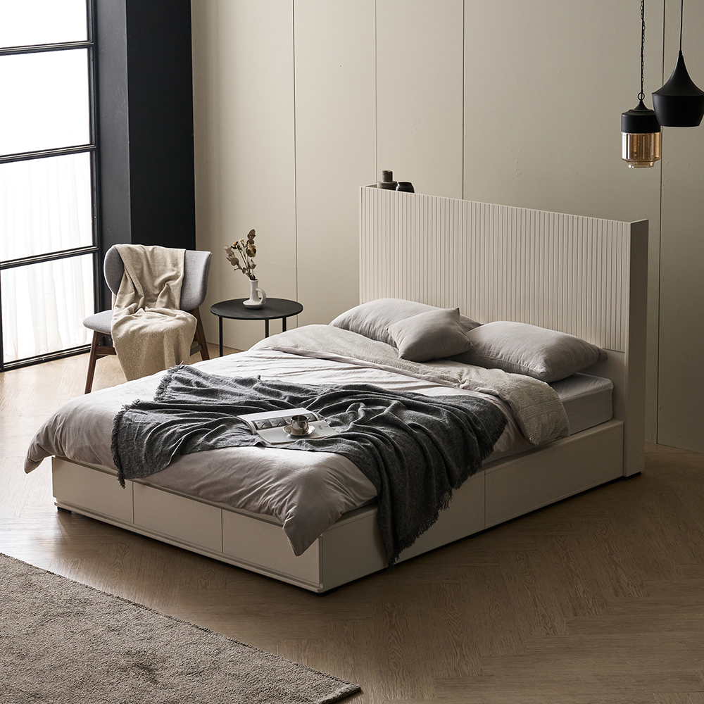 피아 신혼 부부 호텔 침대 원목 프레임 퀸 킹 사이즈 Q/K공용 국내생산