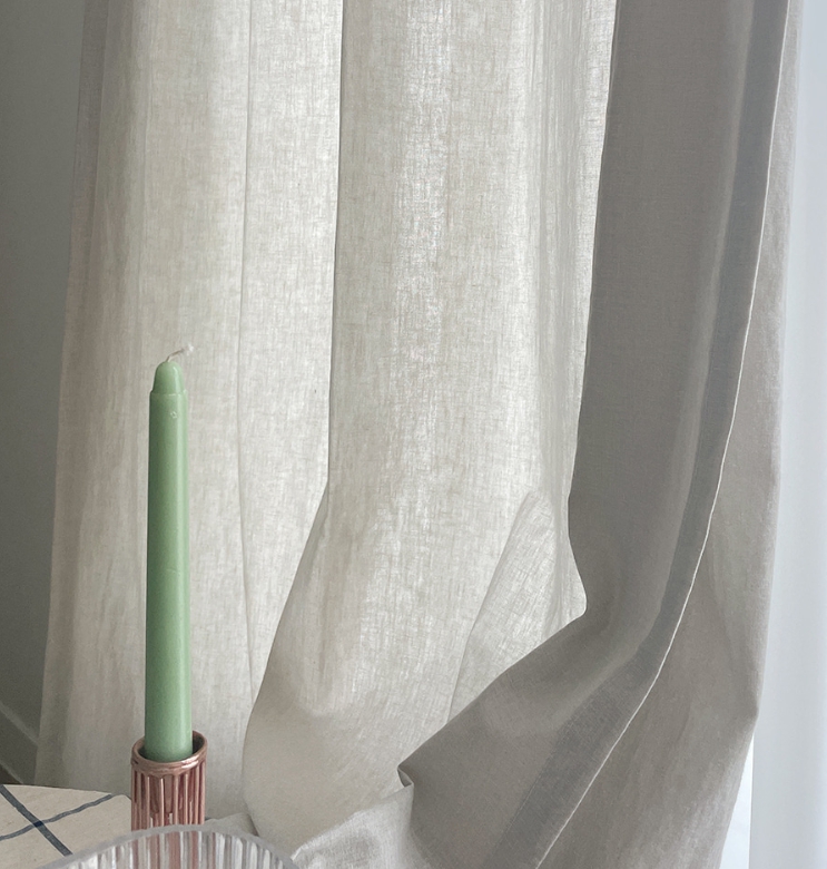 레트로 린넨 커튼 아이방 무지 작은방 빈티지 맞춤제작 여아 남아 커튼