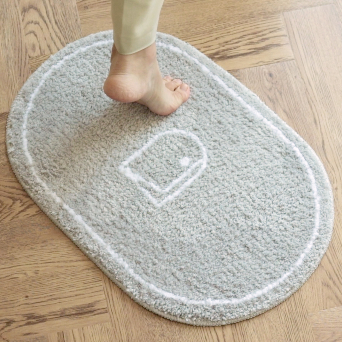 하루의공간 비해피 발매트 욕실 화장실 주방 현관 극세사 미끄럼방지 - 상세 이미지 4