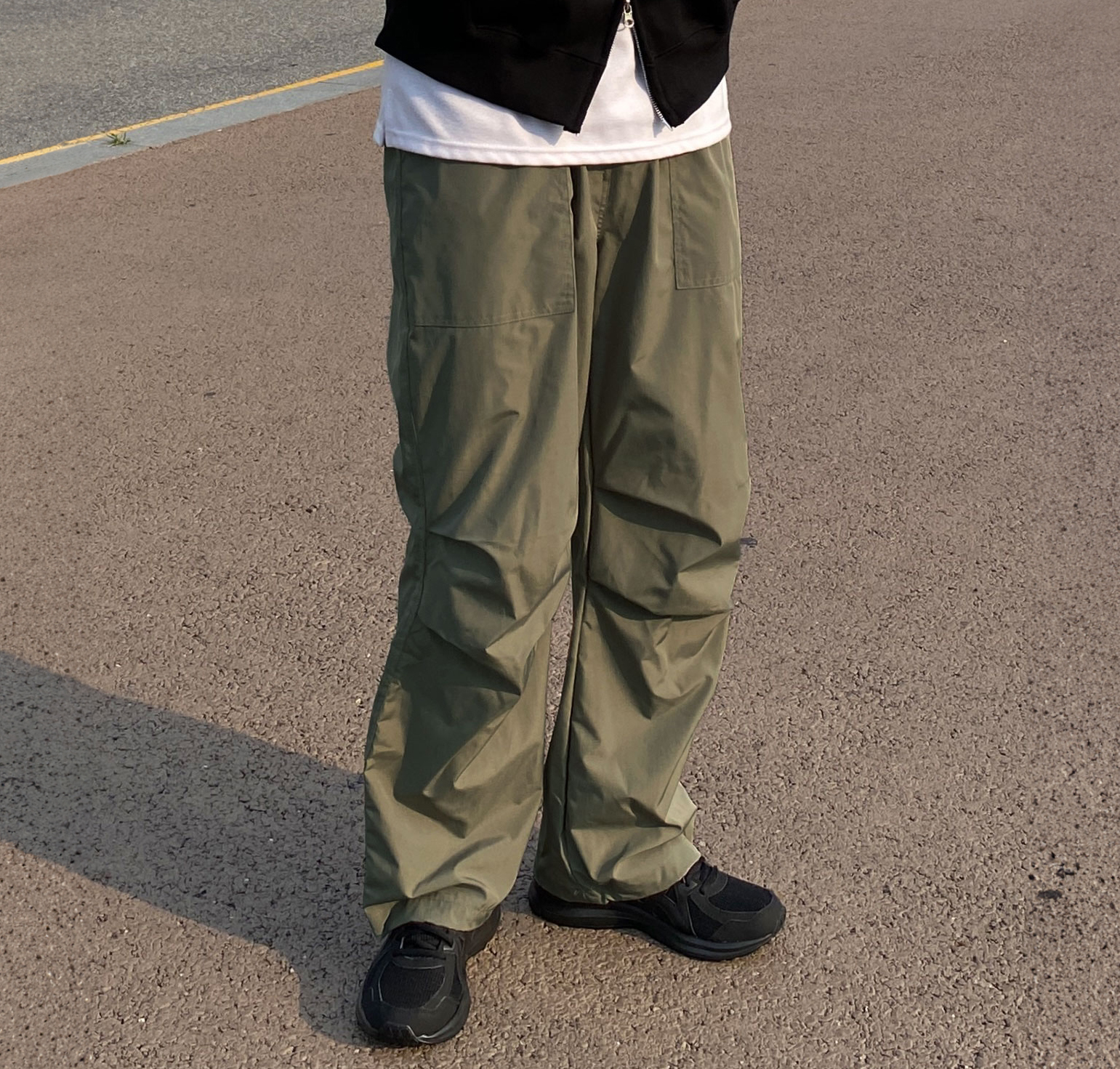 파라슈트팬츠 고프코어바지 남자와이드팬츠 - 상품 이미지