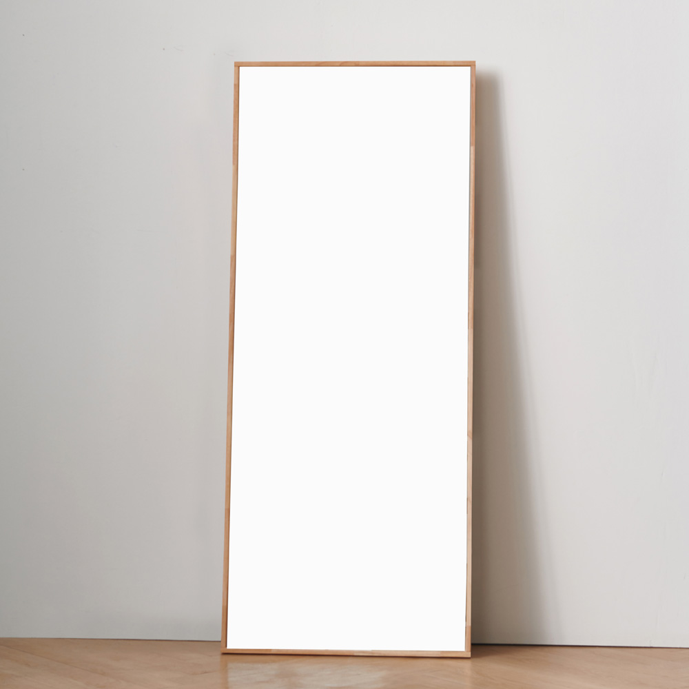 와이드 스탠드 원목 전신거울 내추럴, 700x1700mm - 상세 이미지 2