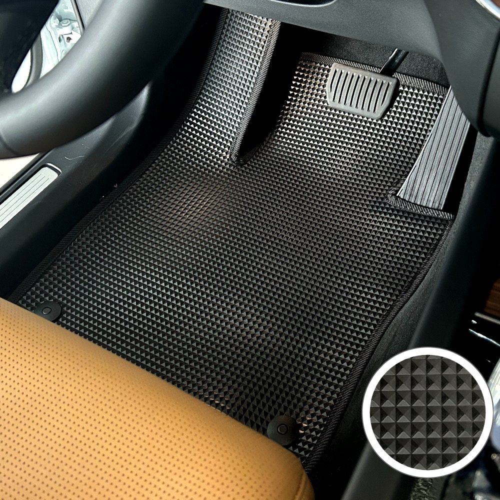 그린 고무 카매트 전차종 자동차 발매트 발판 블랙 1열 운전석+조수석 엣지포함