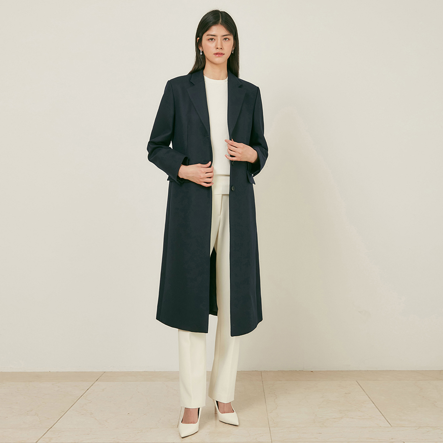 HAILEY Single tailored coat (Alfred Brown)_navy 이미지 2