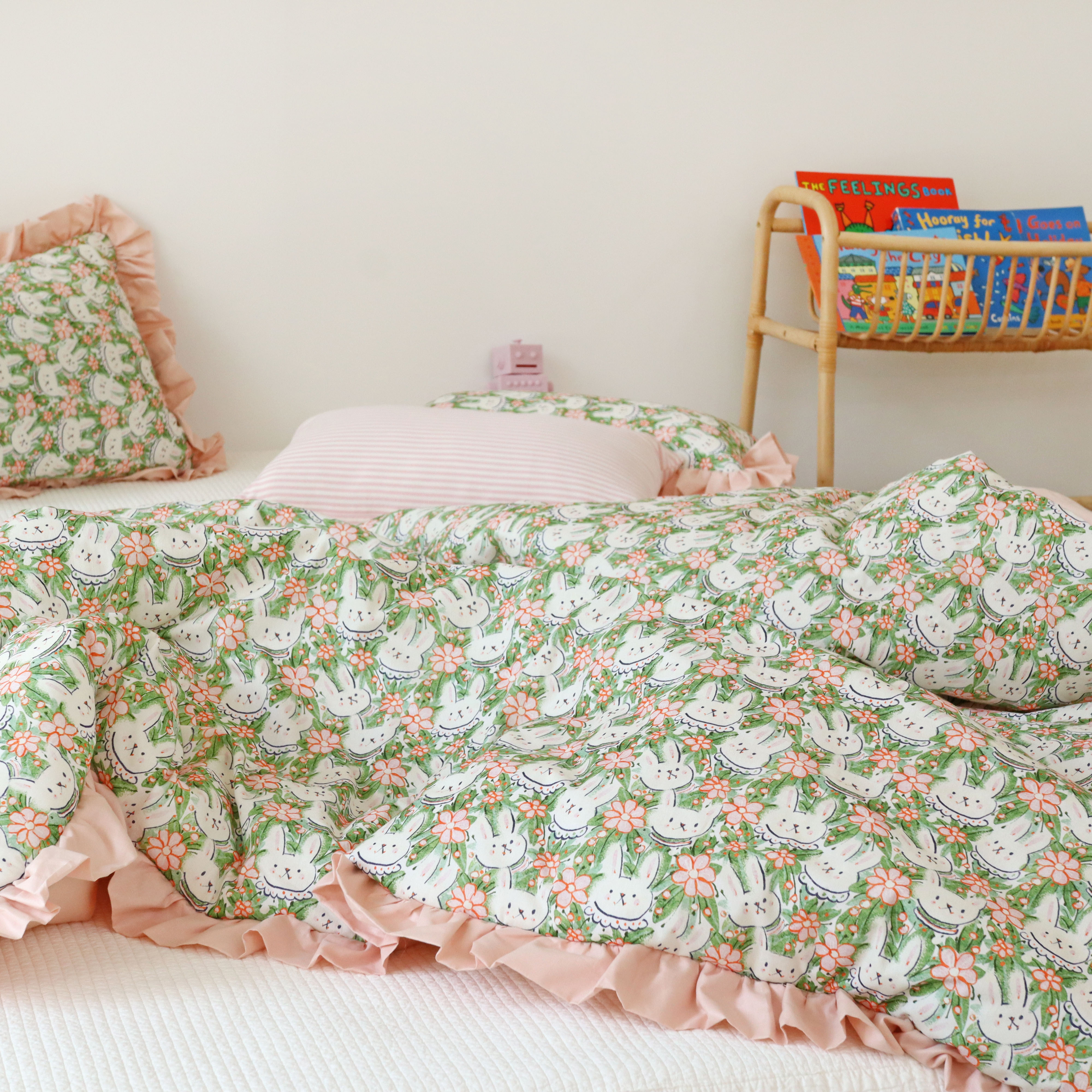 그린래빗 먼지없는 순면 사계절 항균솜 차렵이불 SS