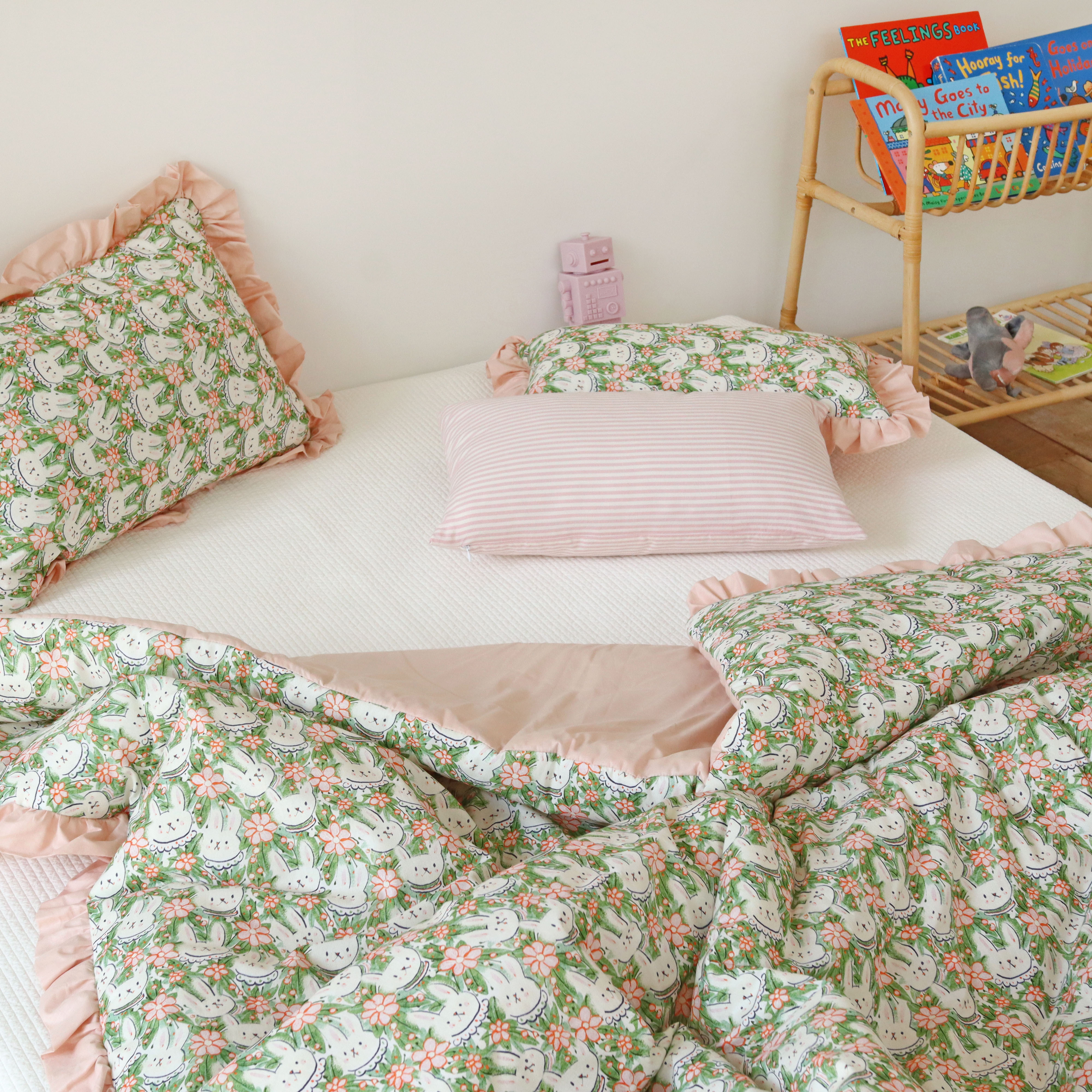 그린래빗 먼지없는 순면 사계절 항균솜 차렵이불 SS