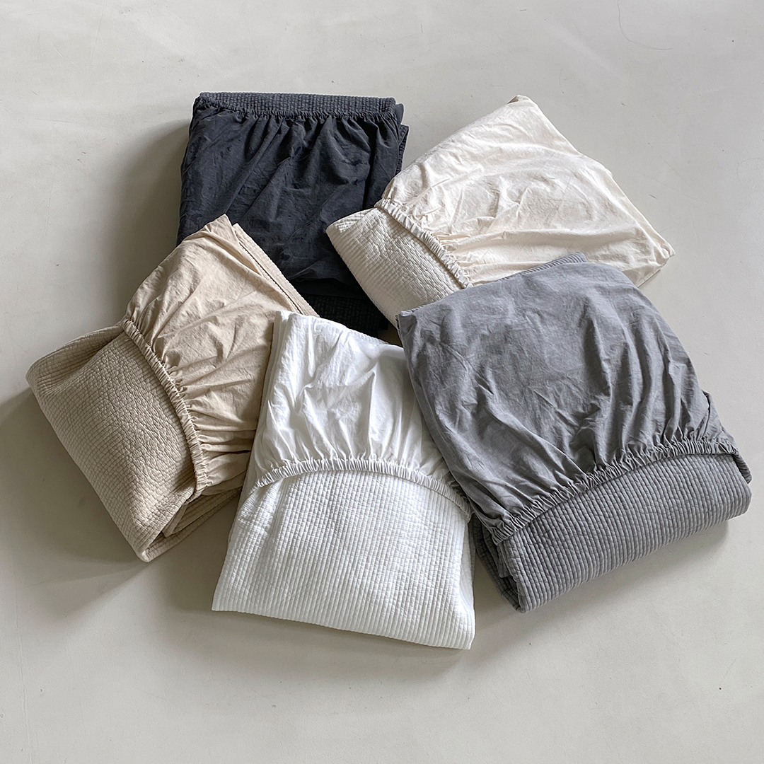 오가닉 순면 피그먼트 라지킹 매트리스커버 맞춤가능 패밀리 침대커버 기본 LK