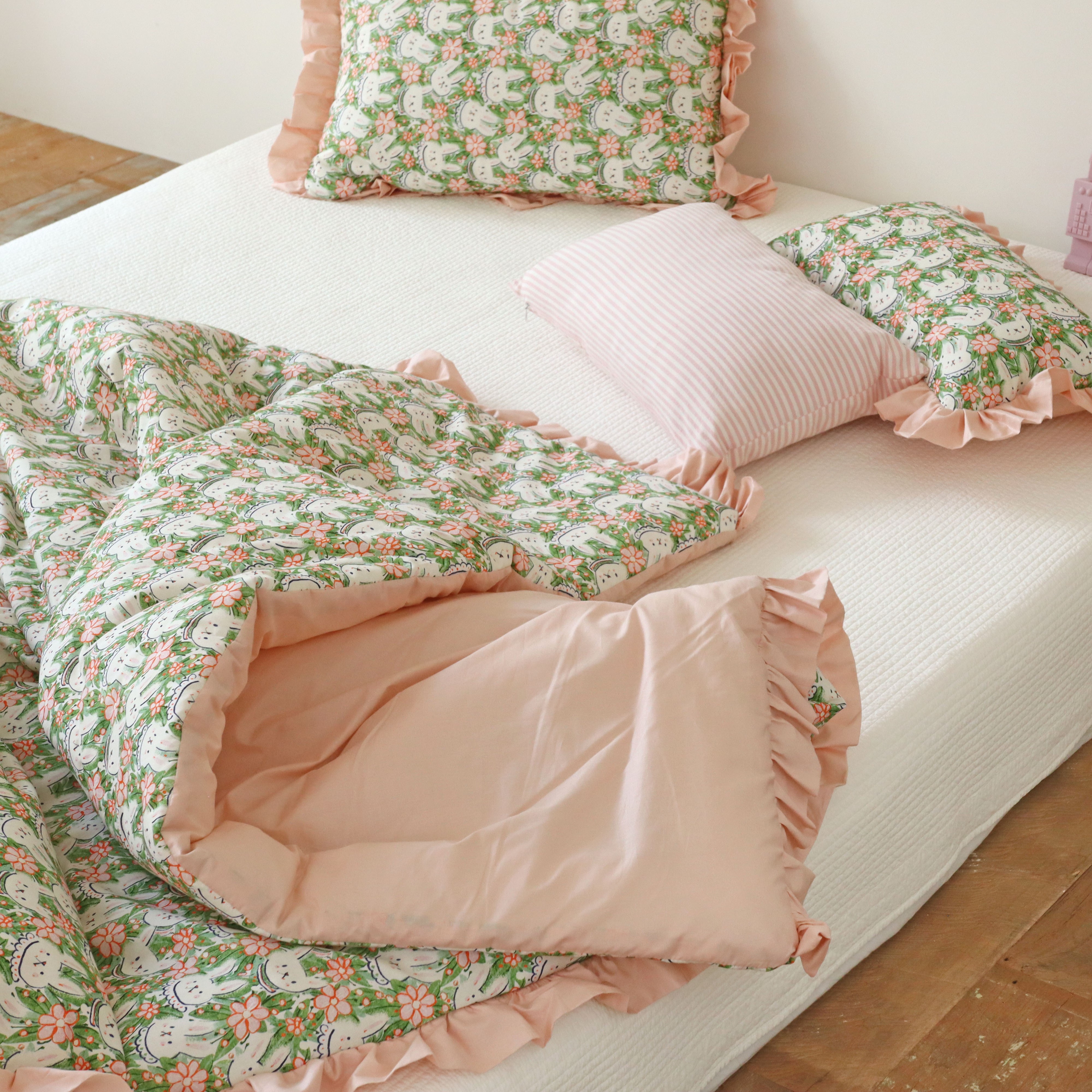 그린래빗 먼지없는 순면 사계절 항균솜 차렵이불 SS