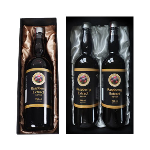 고창 복분자청 원액 엑기스 1L 및 명절선물세트 750ml 와인병 포장 - 상세 이미지 2