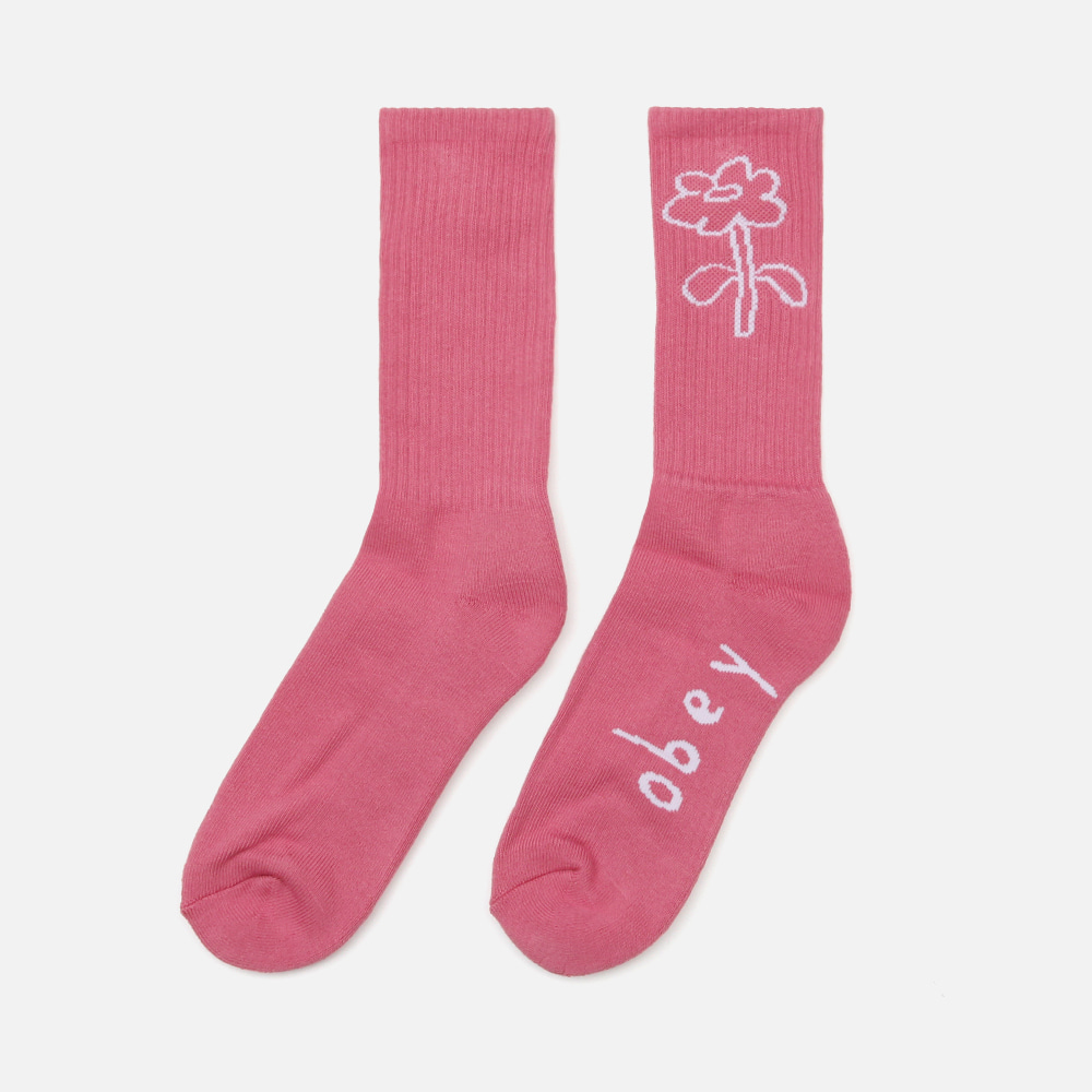 오베이 스프링 플라워 장목 양말 100260175-PIN
