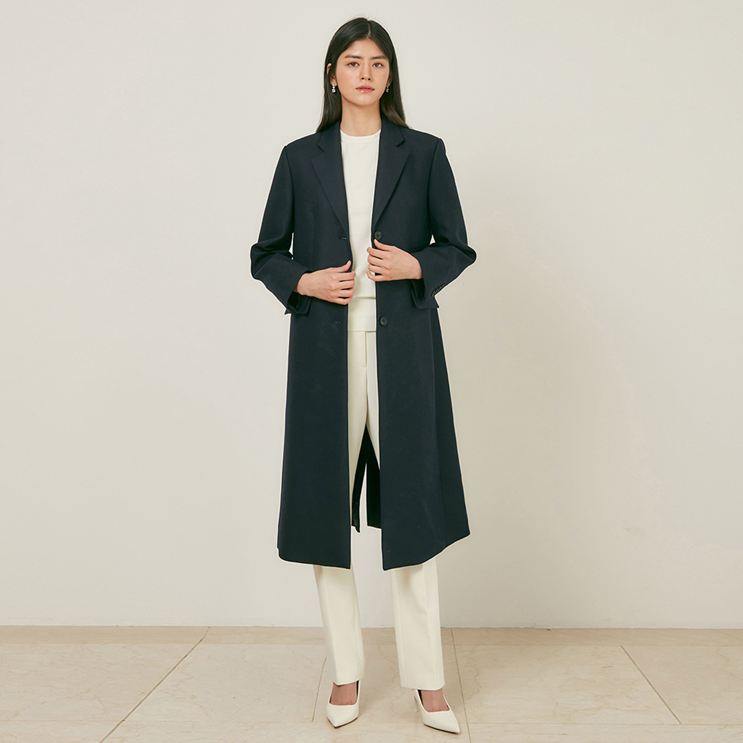 HAILEY Single tailored coat (Alfred Brown)_navy 이미지 3