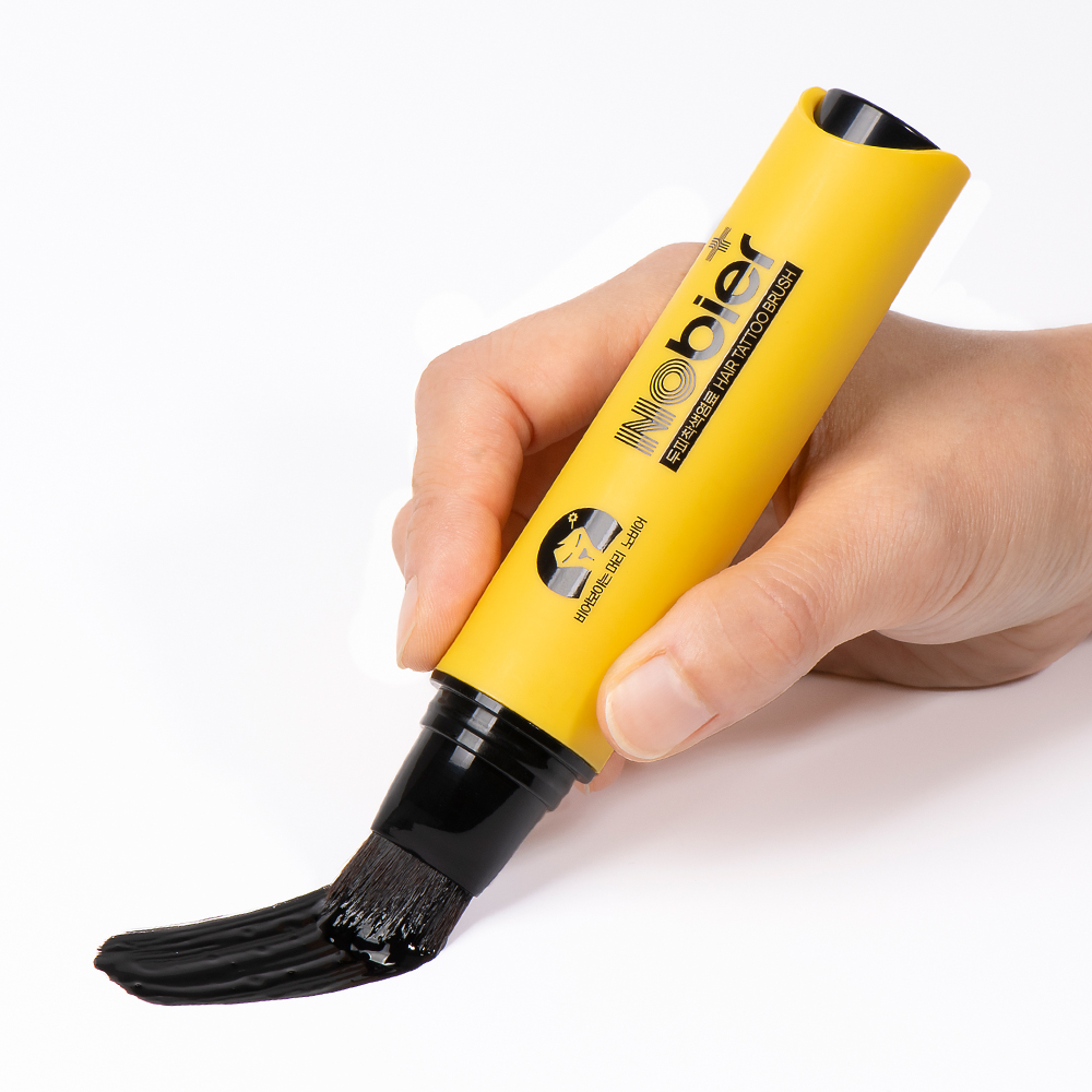 노비어 두피 타투 바르는 흑채 쿠션 여성 헤어 라인 쉐도우 탈모 커버 남자 정수리 퍼프염색