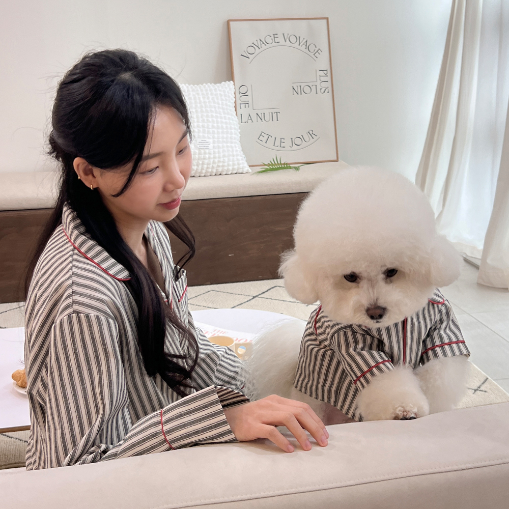 코코 스트라이프 강아지잠옷 반려견 펫파자마 2color - 상세 이미지 3