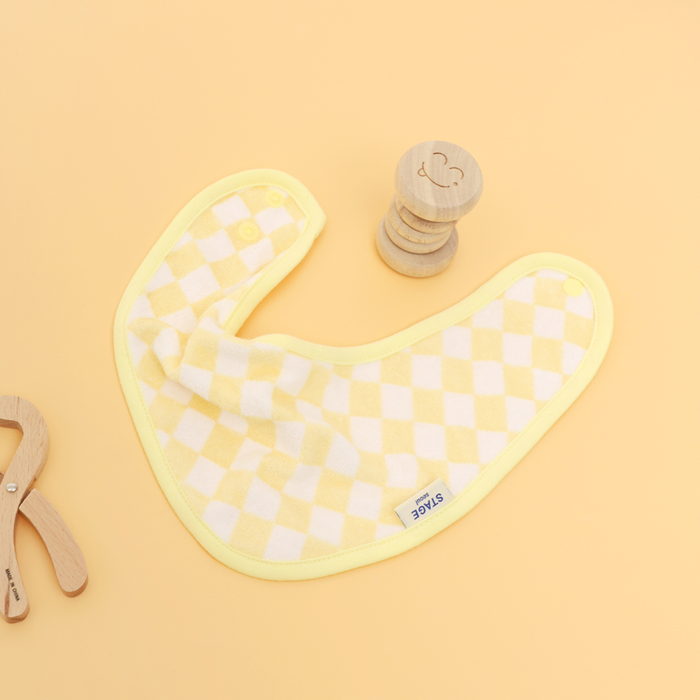 아기 침받이 턱받이 타올 [체커보드 스카프빕]