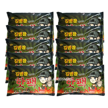 김병장 붙이는 핫팩 100매 (10매입 x 10개) / 접착식 부착식 핫팩 속옷위에 붙히는 부치는 온찜질팩