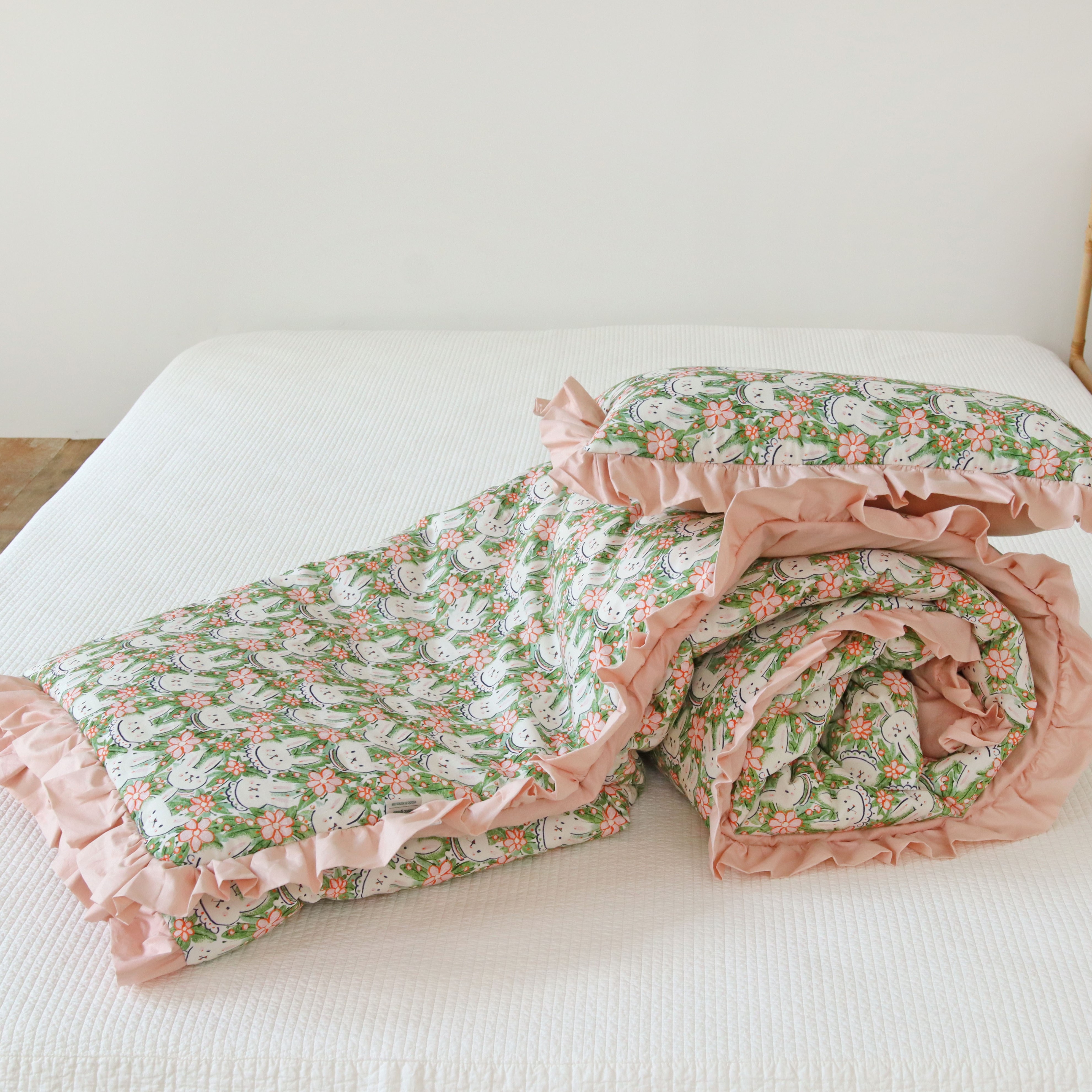 그린래빗 먼지없는 순면 사계절 항균솜 차렵이불 SS