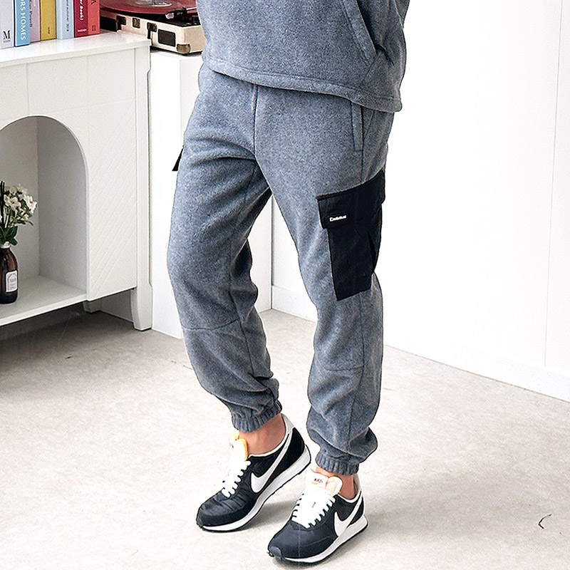 남자 융털 트레이닝바지 보아털 카고조거팬츠 겨울 츄리닝 팬츠 빅사이즈
