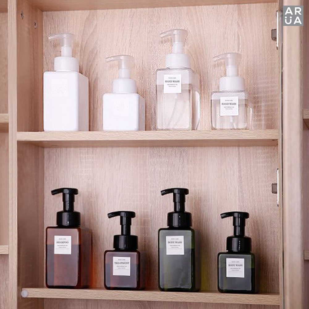 주방 세제통 주방세제 샴푸 핸드워시 손세정제 욕실 샴푸통 원형 디스펜서 화이트500ml 이미지 8