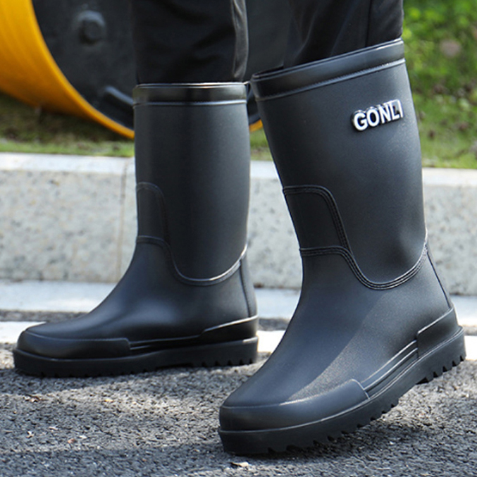 남자 장화 GONLI 레인부츠 (성인 여름 방수 미끄럼방지 배달)