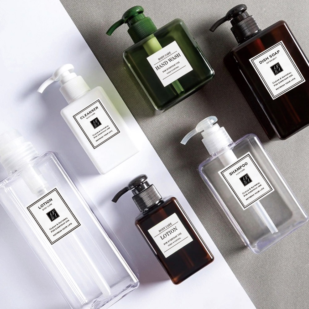 주방 세제통 주방세제 샴푸 핸드워시 손세정제 욕실 샴푸통 원형 디스펜서 화이트500ml - 상세 이미지 5