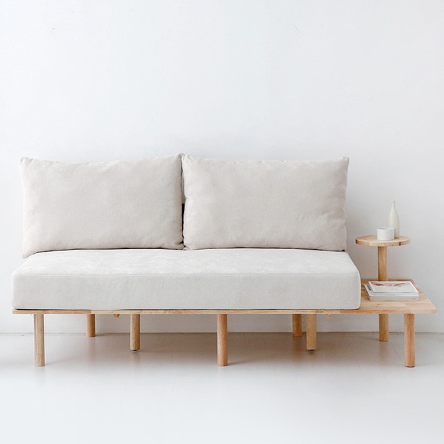 2인용 미니 쇼파 신혼부부 원룸 좁은거실 나무 원목 소파