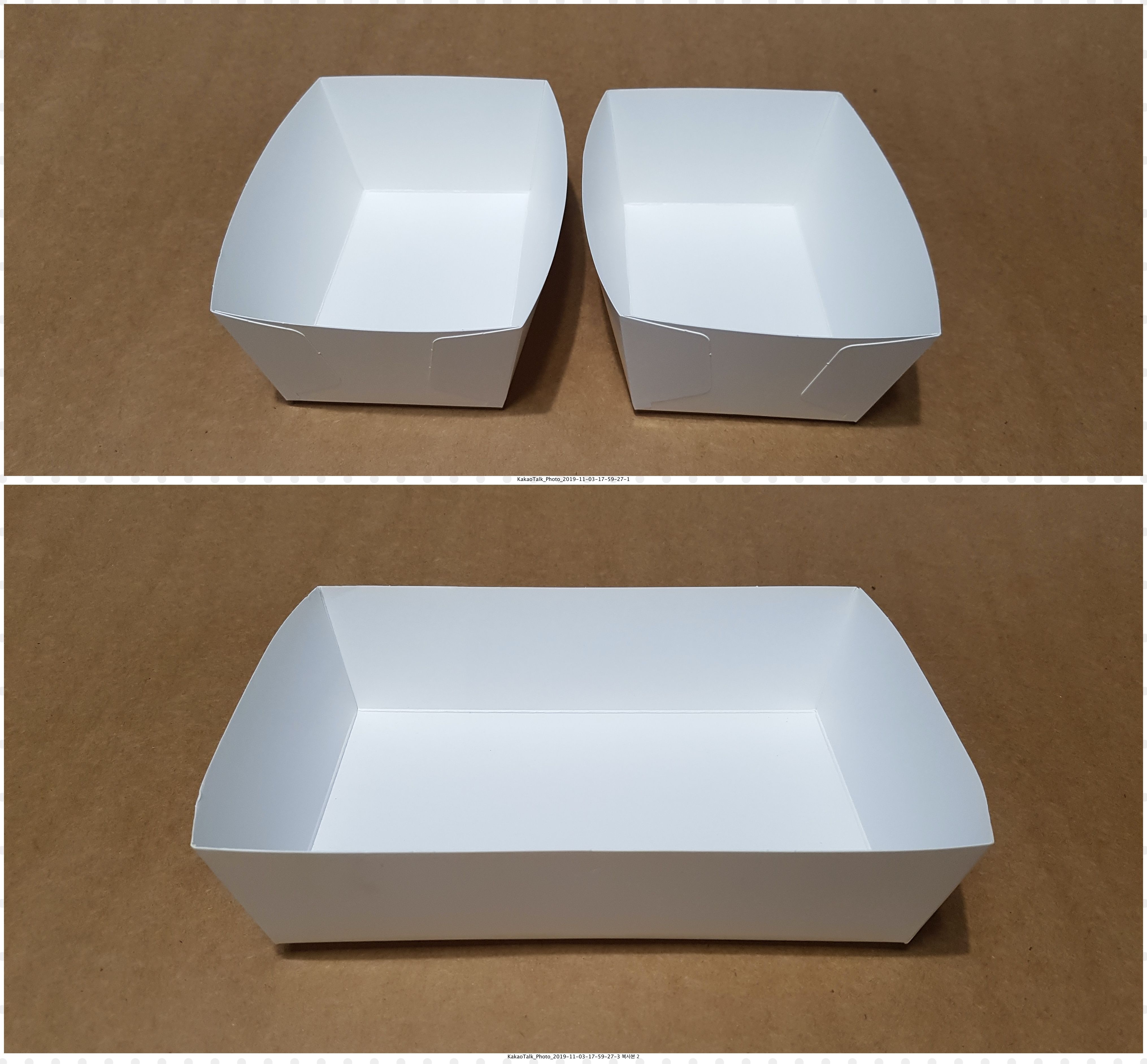 치킨트레이 FC-1 직사각형 반반 한마리용 200매 140x87x60 mm 종이 포장 용기 속지 - 상세 이미지 4
