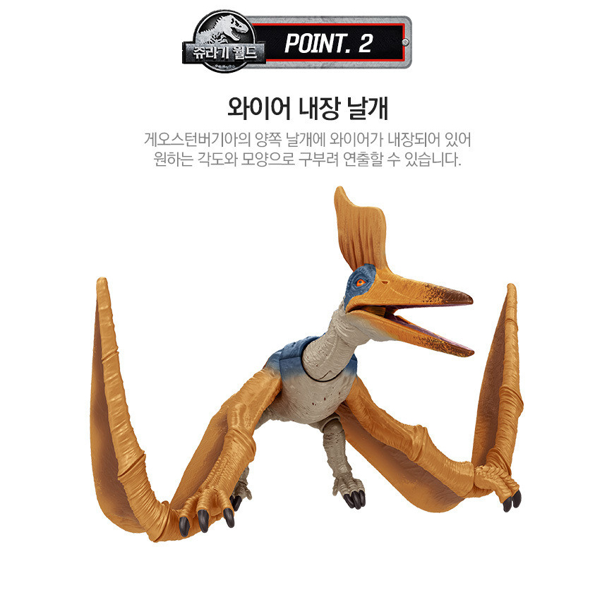 마텔 쥬라기월드 해먼드 컬렉션 프테라노돈 게오스턴버기아 공룡 모형 피규어 스티커 세트 - 상세 이미지 3