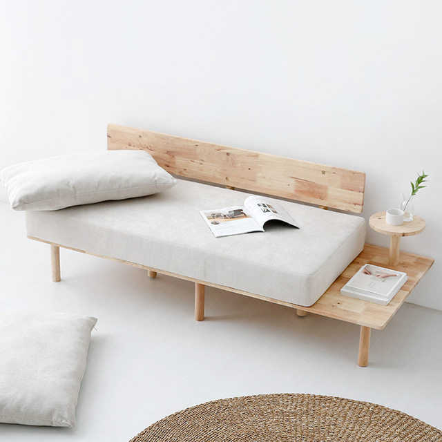 2인용 미니 쇼파 신혼부부 원룸 좁은거실 나무 원목 소파