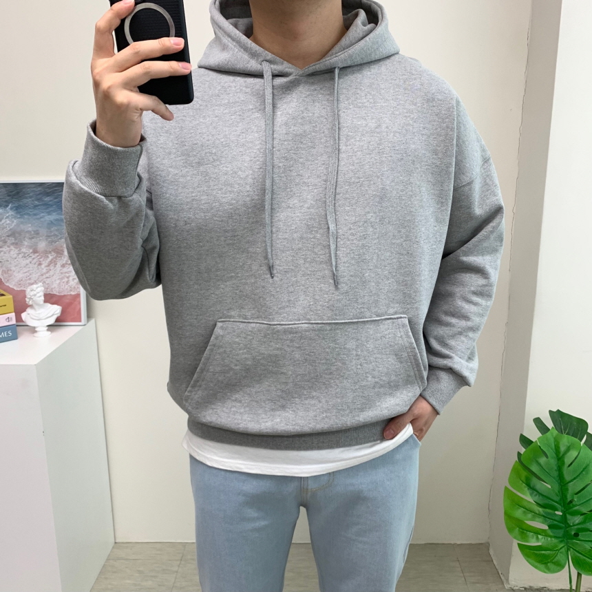 남자 후드티 오버핏 헤비 쭈리 빅사이즈 티셔츠 2XL 3XL 이미지 2