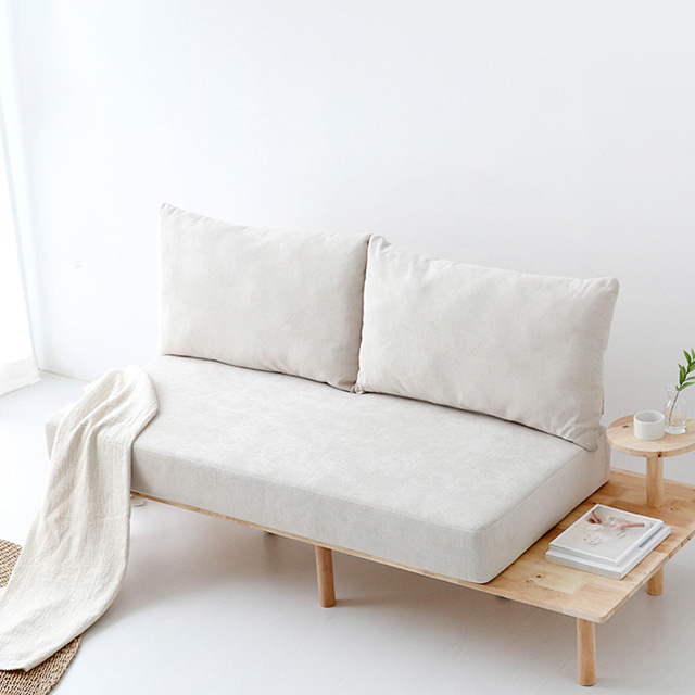 2인용 미니 쇼파 신혼부부 원룸 좁은거실 나무 원목 소파