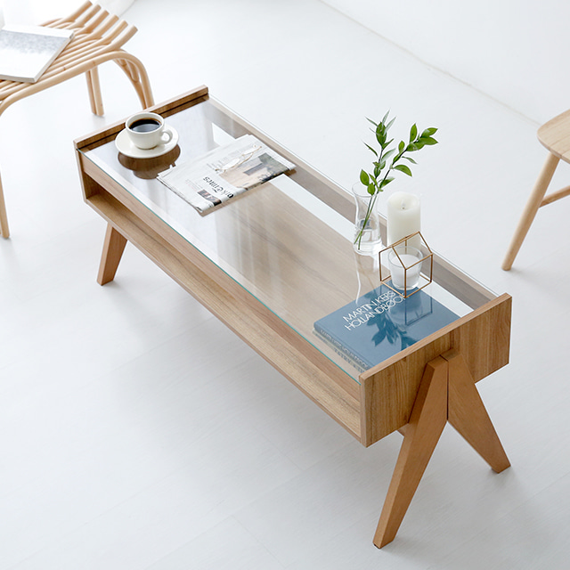 원목 거실 탁자 테이블 우드 좌식 커피 티 테이블 유리 좌탁
