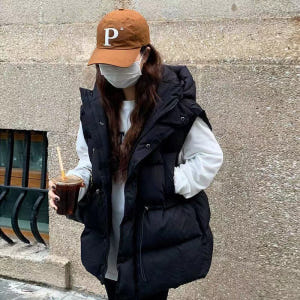 세일) 후드패딩조끼 빅사이즈패딩조끼 착용 후기 | 사이즈/핏 총정리 - 상품 이미지 1