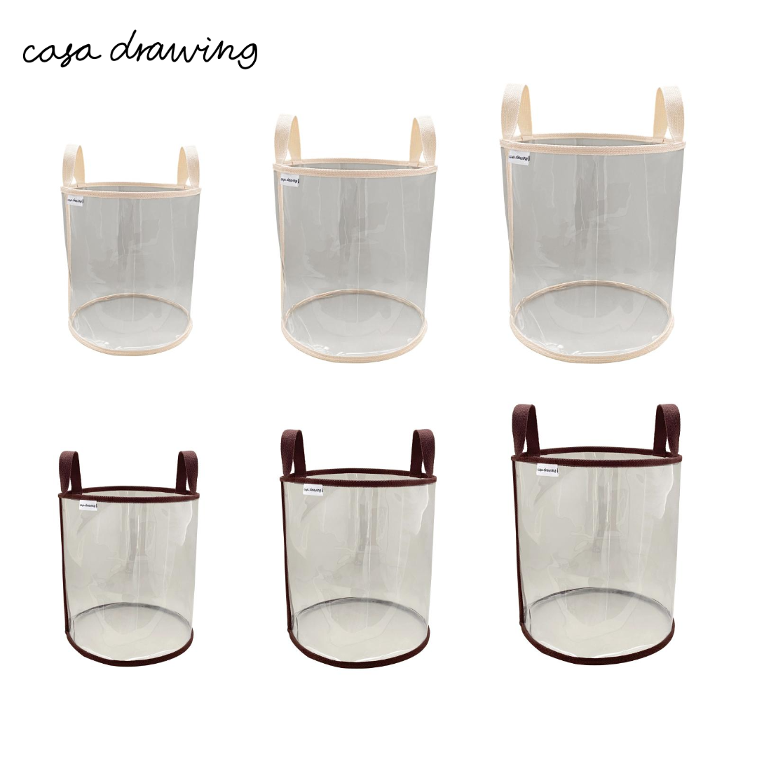 까사드로잉 투명 아기 장난감정리함 어린이 레고 블럭 원목 수납함