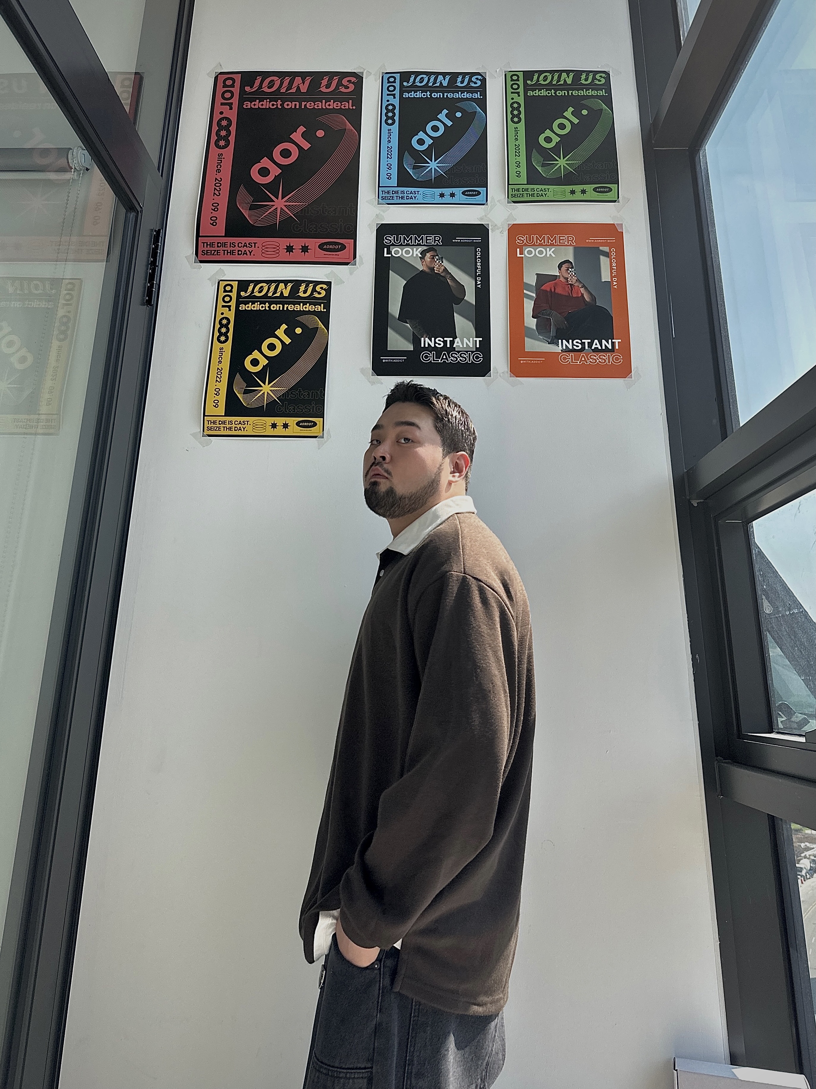 디퍼런트 카라 롱슬리브 3COLOR 빅사이즈 상의 오버핏 에이오알닷 이미지 8