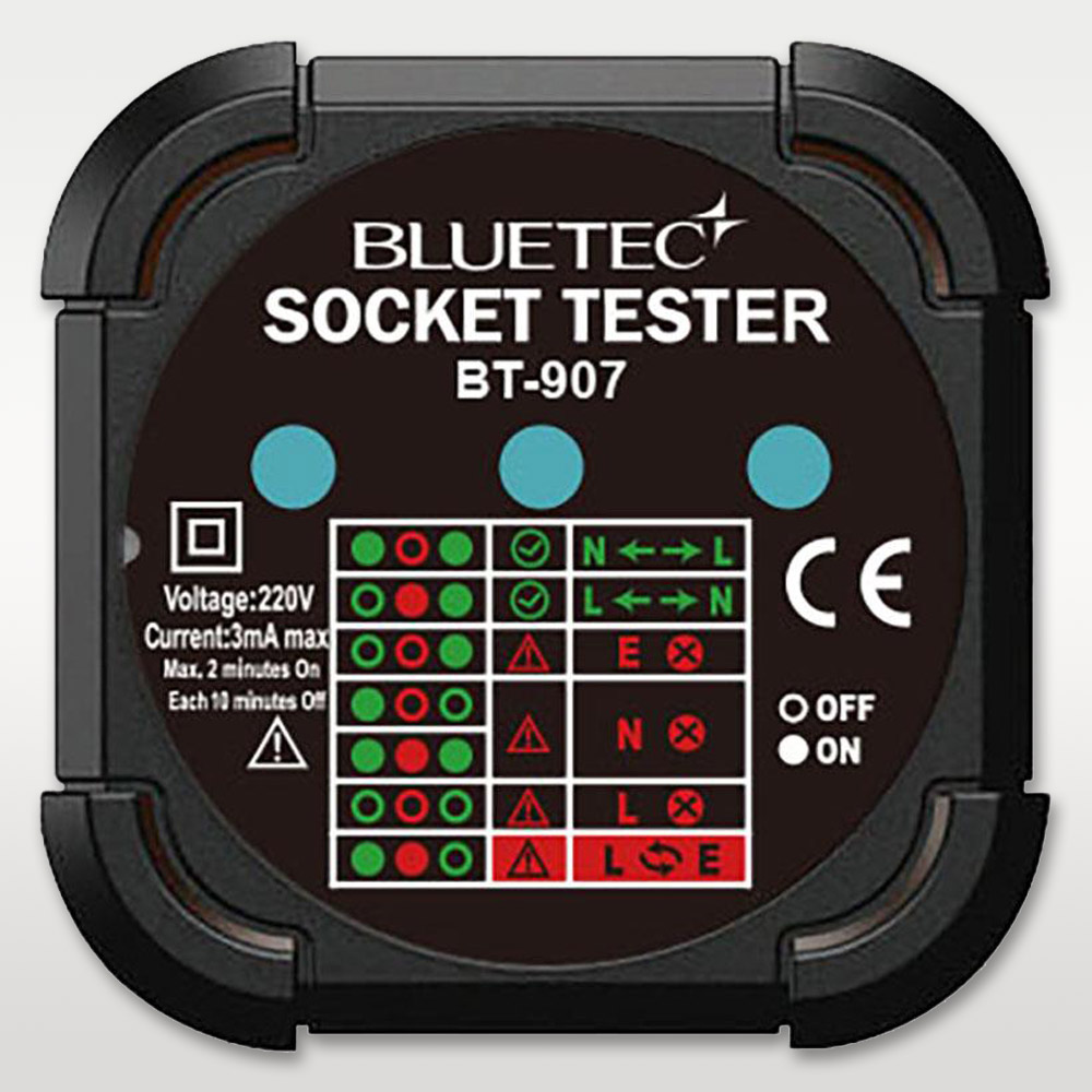 블루텍 콘센트 접지 확인 시험기 BT-907