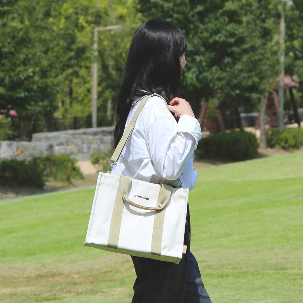 [토드비] 폴뱅스 기저귀가방 캔버스 토트백 데일리백 (숄더스트랩+이너백 포함)