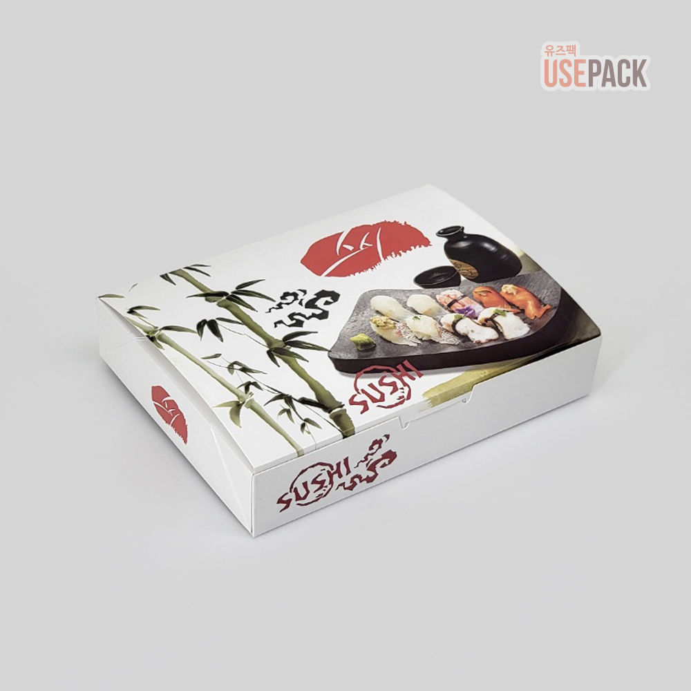 종이도시락 초밥용기 소 1인용 화이트 500개BOX : 유즈팩
