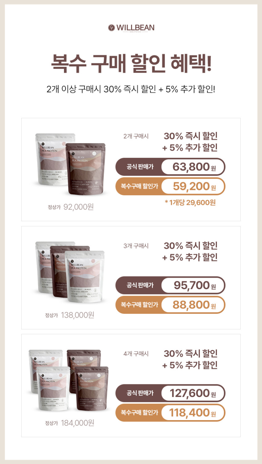 윌빈 완두단백100%식물성 단백질 쉐이크896g다이어트 프로틴 파우더 미숫가루맛 식사대용 판매처 상세 정보 이미지 1