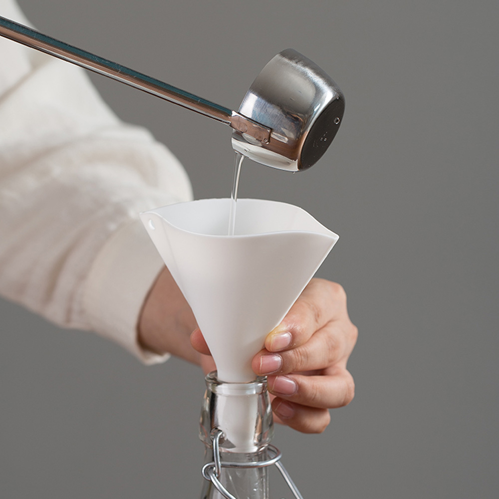 키텐실 스텐깔대기 접이식 거름망 오일 실리콘깔대기